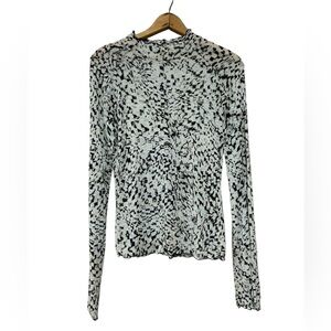 Free people movement sheer top, longsleeve high jump size medium